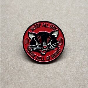 Red Cat Enamel Pin